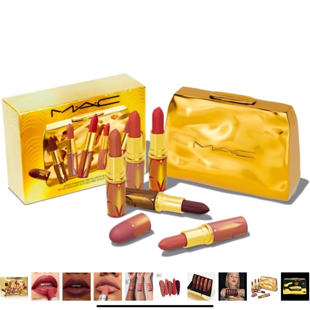 MAC Cosmetics 6-Pc. Gold Standard MACximal Silky Matte Lipstick Set NIB Lmt. Ed.